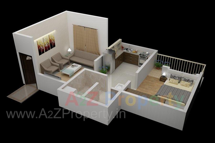 1 Bhk20170516190538620 of real estate project Aakansha Nagari located at Alefata-nv, Pune, Maharashtra