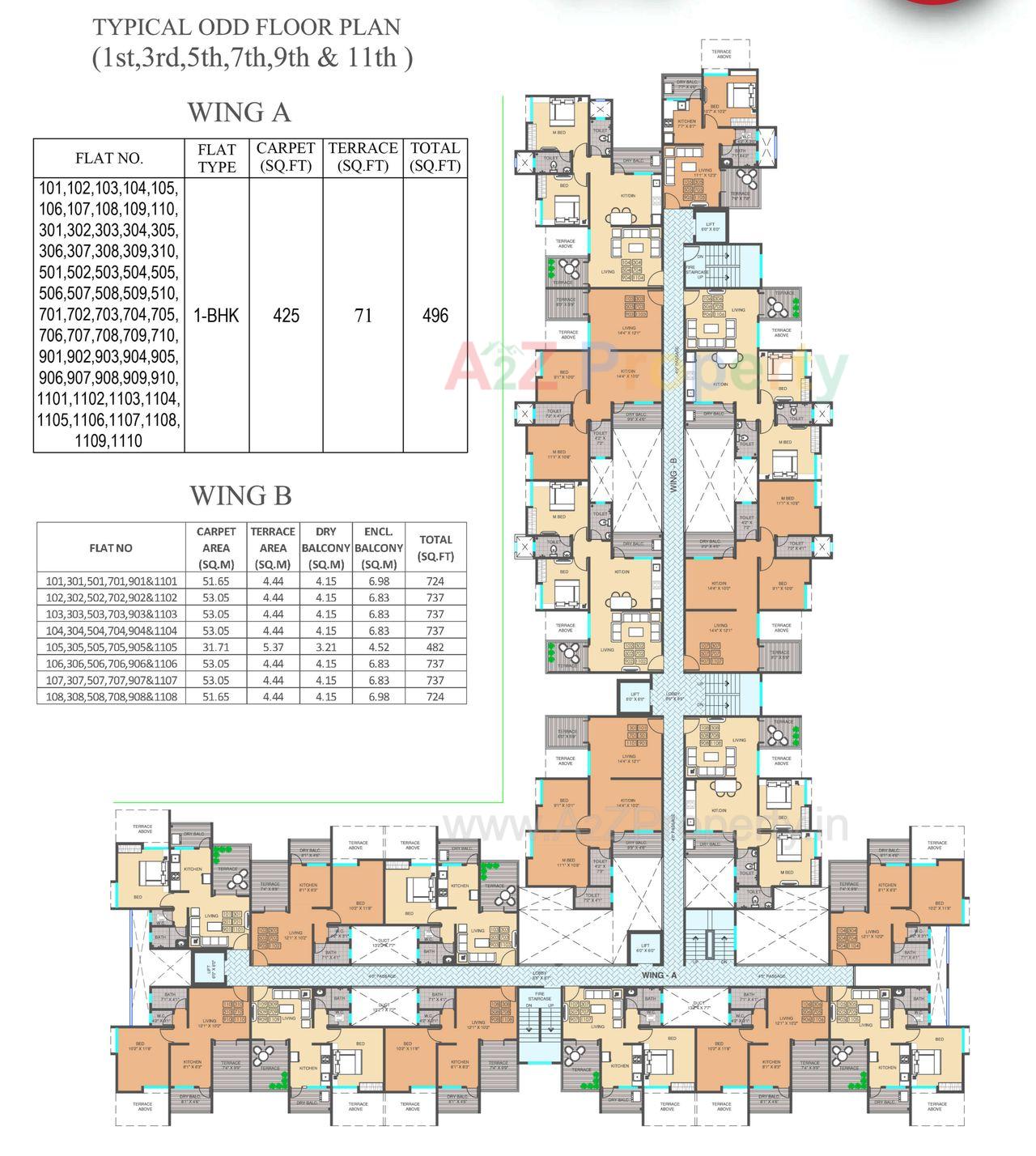 A B Odd Floor of real estate project Aapla Ghar Lonikand located at Lonikand, Pune, Maharashtra