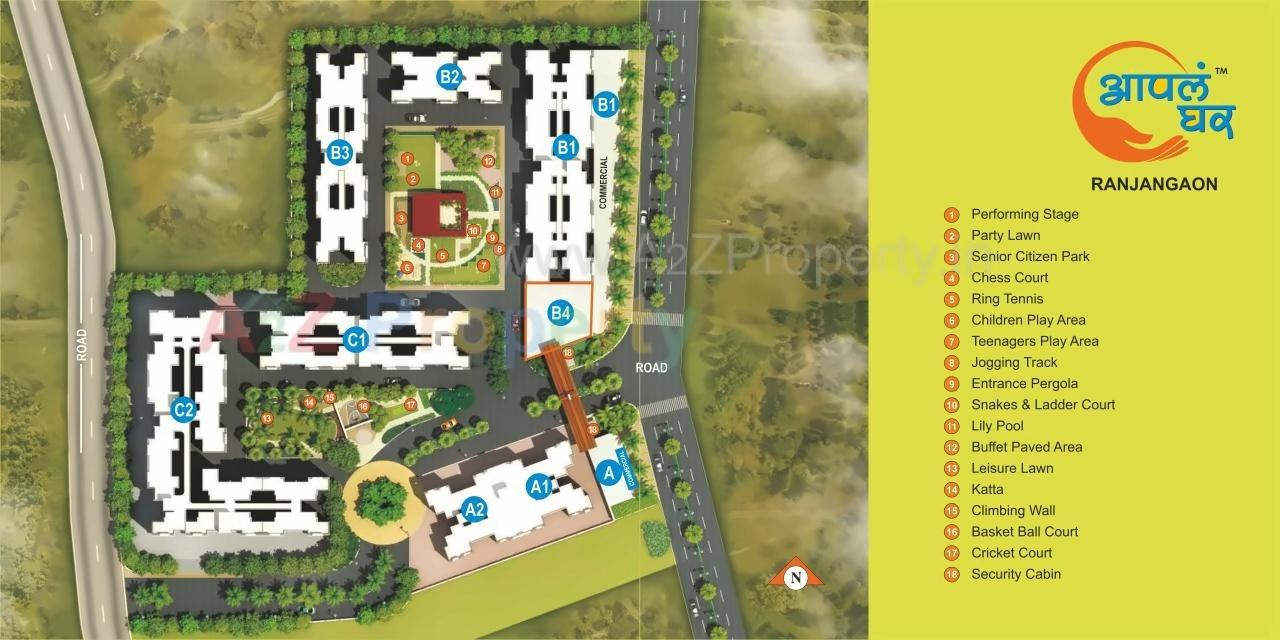 Layout of real estate project Aapla Ghar Ranjangaon located at Ranjangaon-ganpati, Pune, Maharashtra