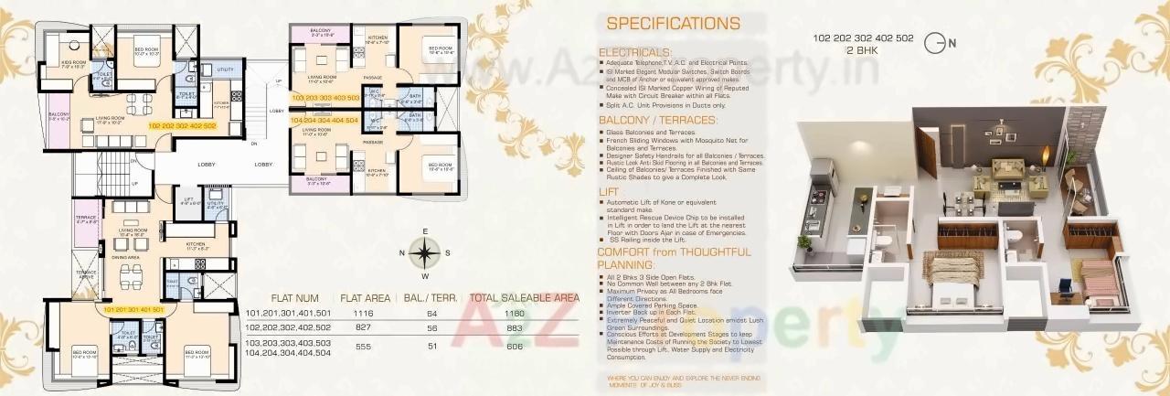 Layout of real estate project Aariv Exotica located at Baner, Pune, Maharashtra