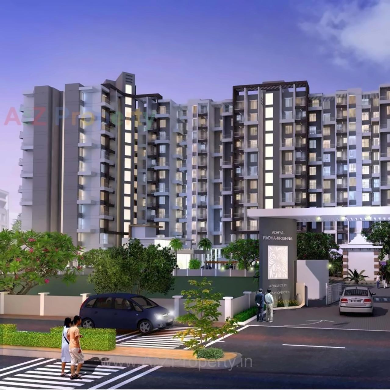 3D Elevation of real estate project Adhya Radha Krishna located at Pimpri-chinchawad-m-corp, Pune, Maharashtra