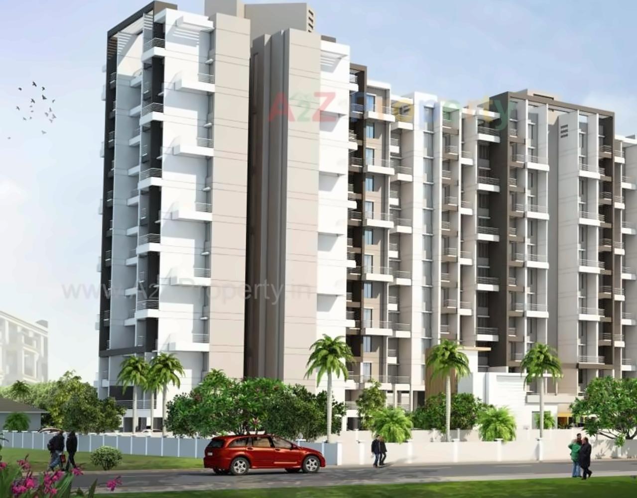 3D Elevation of real estate project Adhya Radha Krishna located at Pimpri-chinchawad-m-corp, Pune, Maharashtra