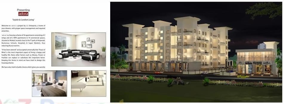 3D Elevation of real estate project Adora located at Wakad, Pune, Maharashtra
