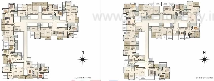 Layout of real estate project Adora located at Wakad, Pune, Maharashtra