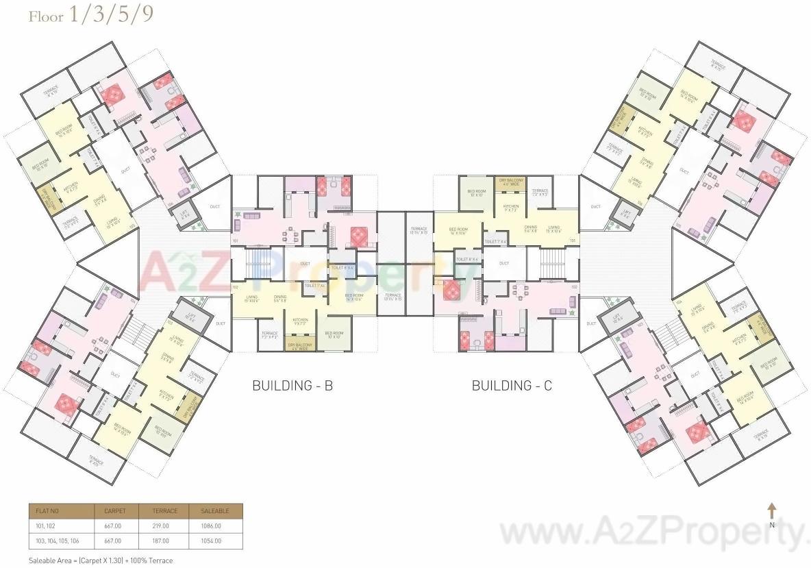 Layout of real estate project Aero Nest located at Undri, Pune, Maharashtra