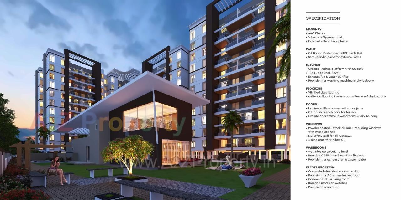 3D Elevation of real estate project Aeropolis located at Lohgaon, Pune, Maharashtra