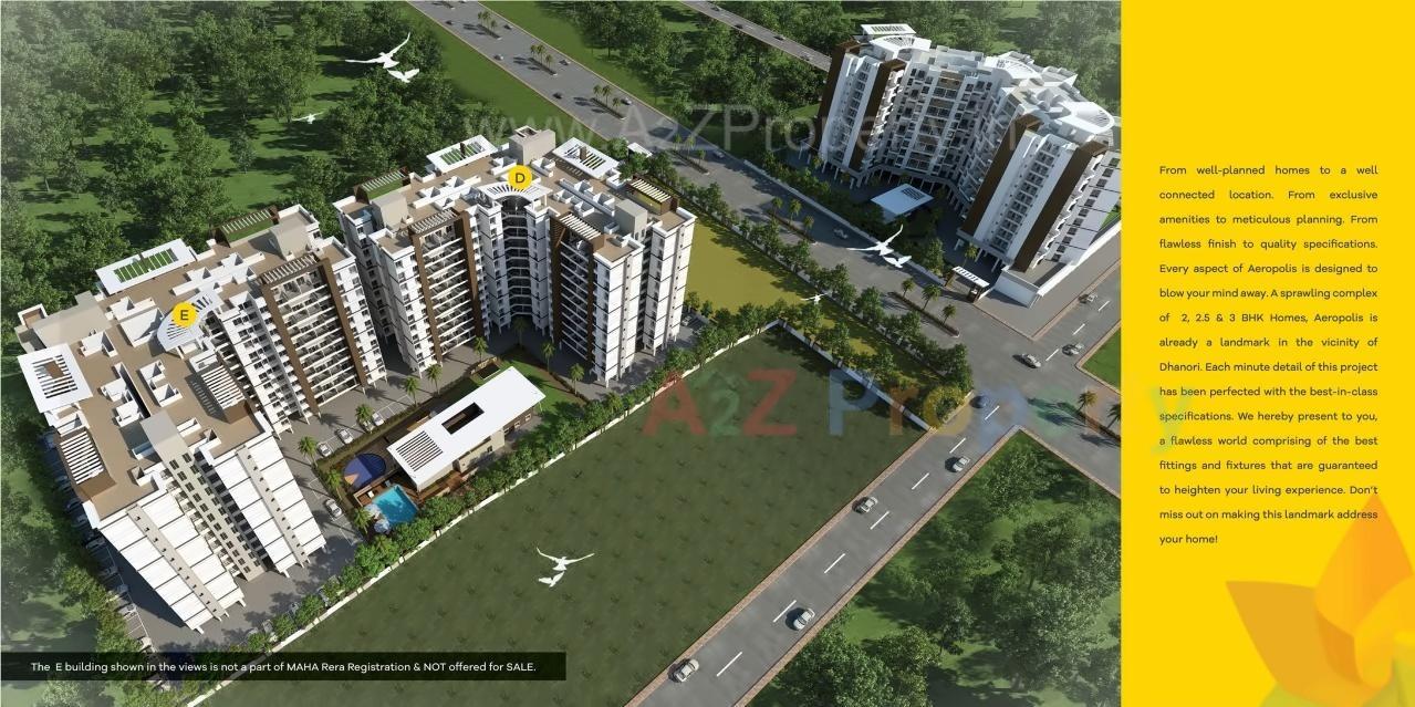 3D Elevation of real estate project Aeropolis located at Lohgaon, Pune, Maharashtra