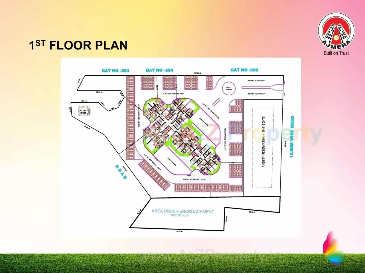 Layout of real estate project Ajmera Exotica located at Wagholi, Pune, Maharashtra