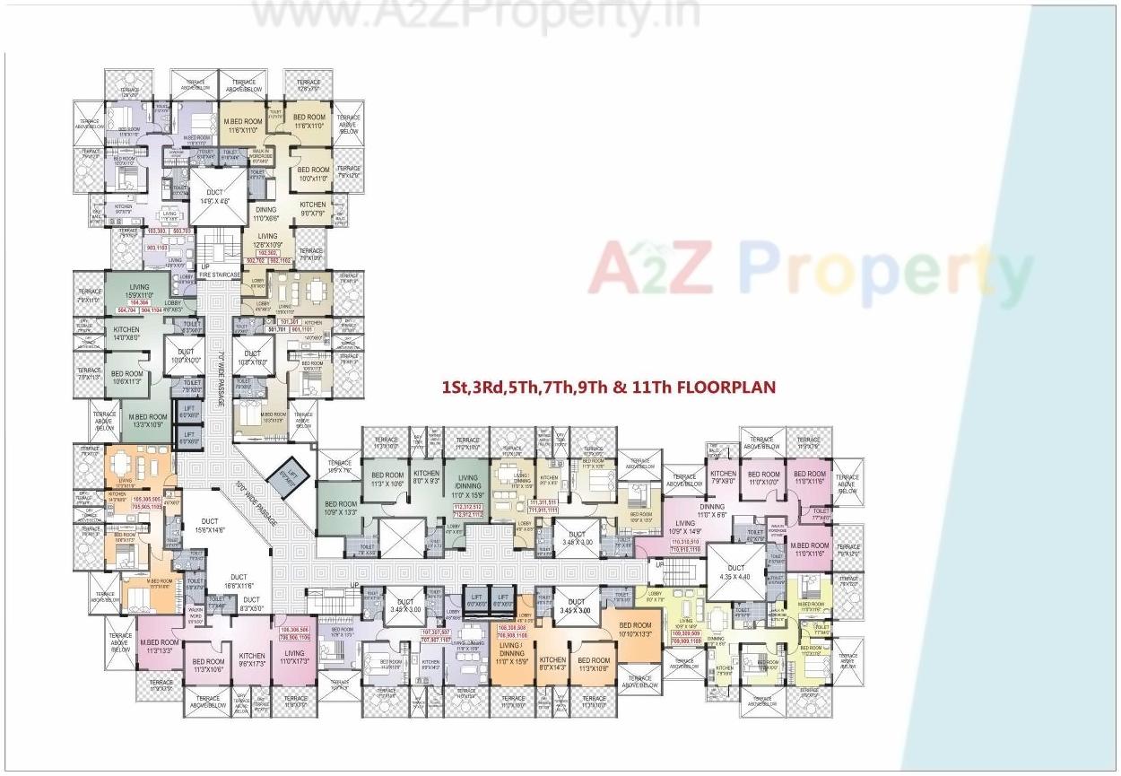 Layout of real estate project Akash Raj One located at Pimpri-chinchawad-m-corp, Pune, Maharashtra