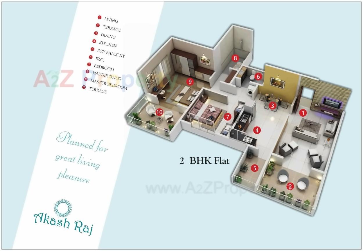 Layout of real estate project Akash Raj One located at Pimpri-chinchawad-m-corp, Pune, Maharashtra
