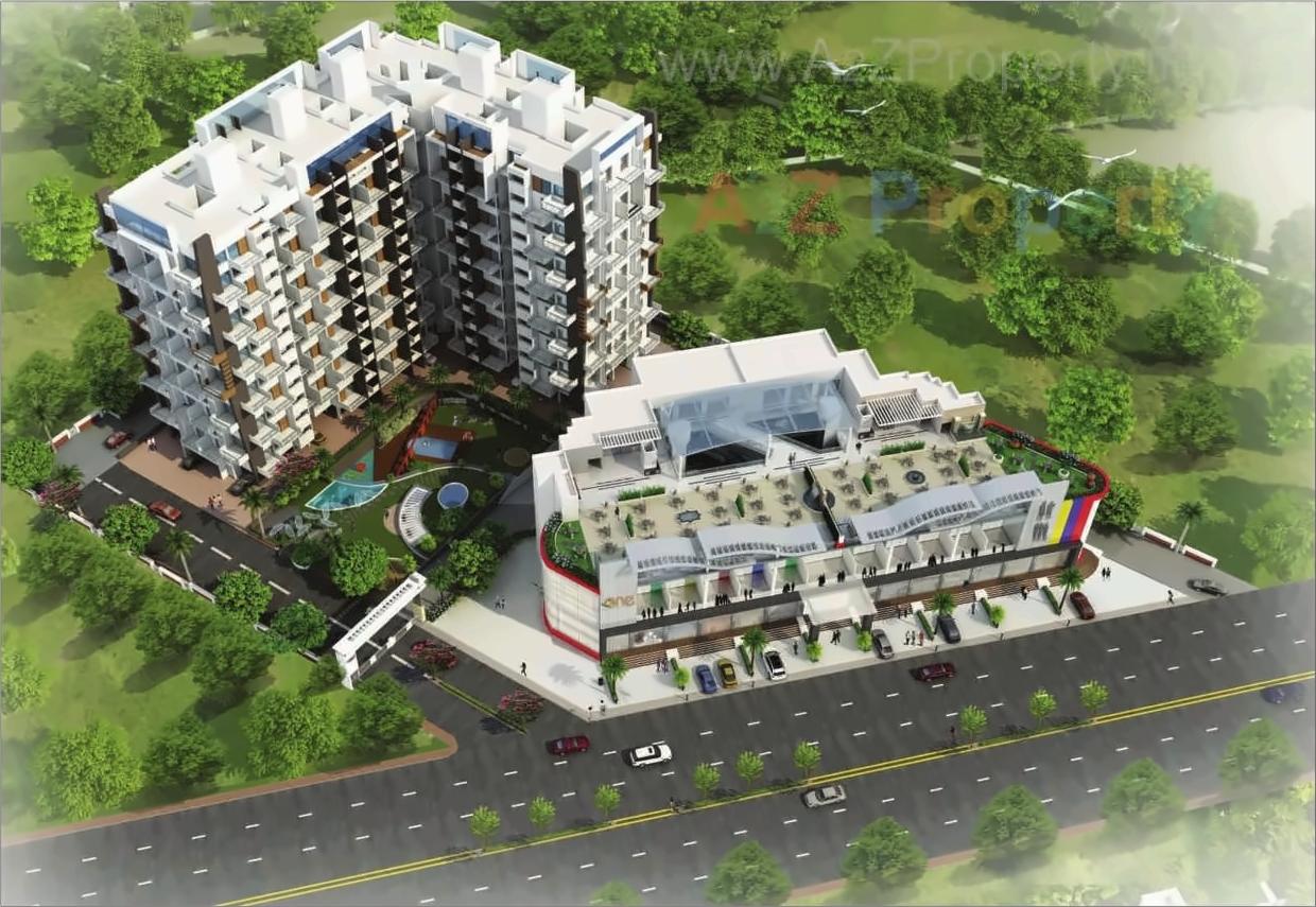 3D Elevation of real estate project Akash Raj One located at Pimpri-chinchawad-m-corp, Pune, Maharashtra