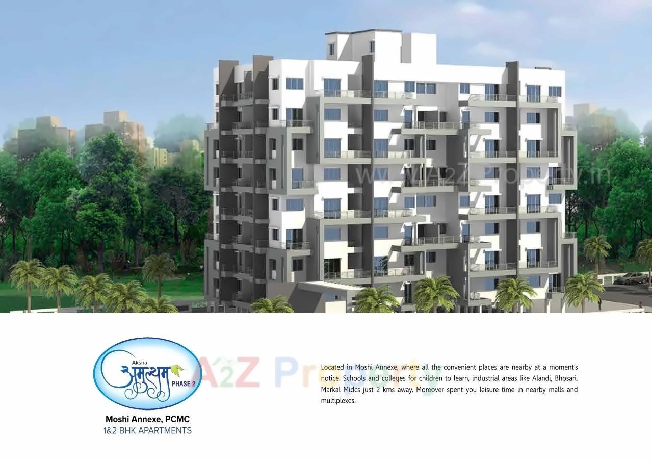 3D Elevation of real estate project Aksha Amulyam located at Pimpri-chinchawad-m-corp, Pune, Maharashtra
