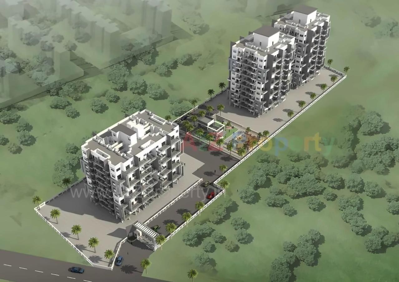 3D Elevation of real estate project Aksha Amulyam located at Pimpri-chinchawad-m-corp, Pune, Maharashtra