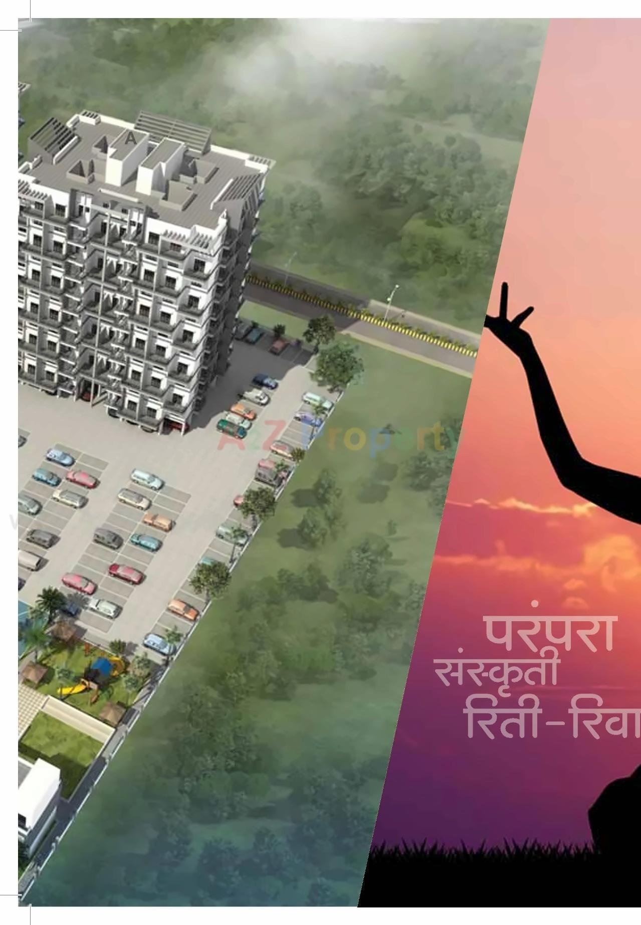 3D Elevation of real estate project Aksha Vrundavan located at Chikhali-bk, Pune, Maharashtra