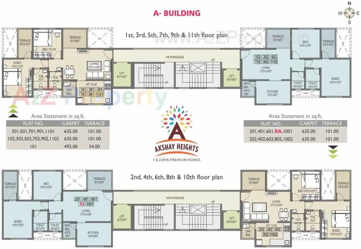 Layout of real estate project Akshay Heights located at Wakad, Pune, Maharashtra