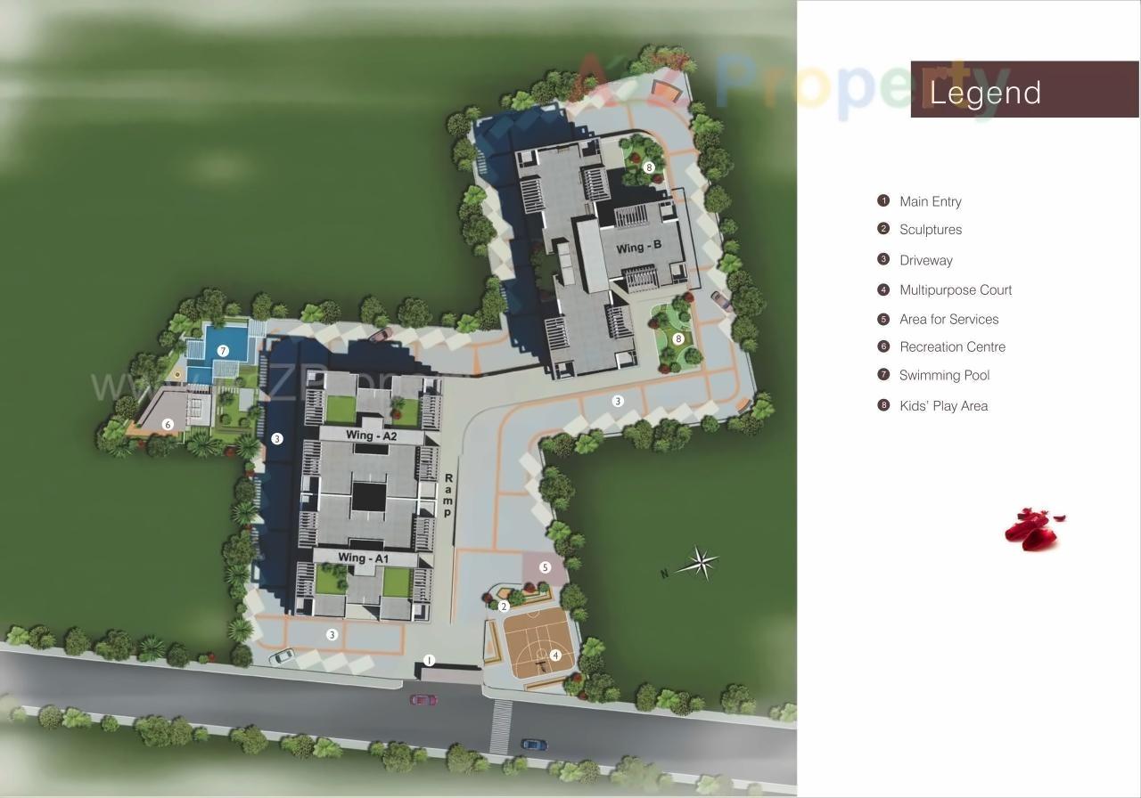 Layout of real estate project Alcon Royce located at Pune-m-corp, Pune, Maharashtra