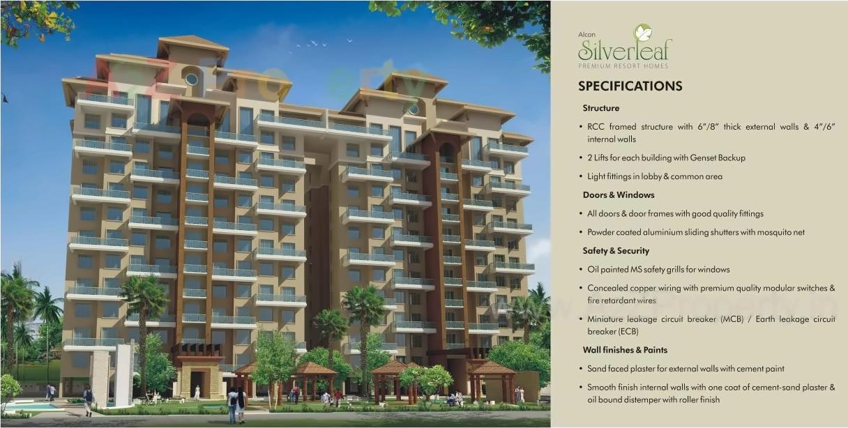 3D Elevation of real estate project Alcon Silverleaf located at Mundhawa, Pune, Maharashtra