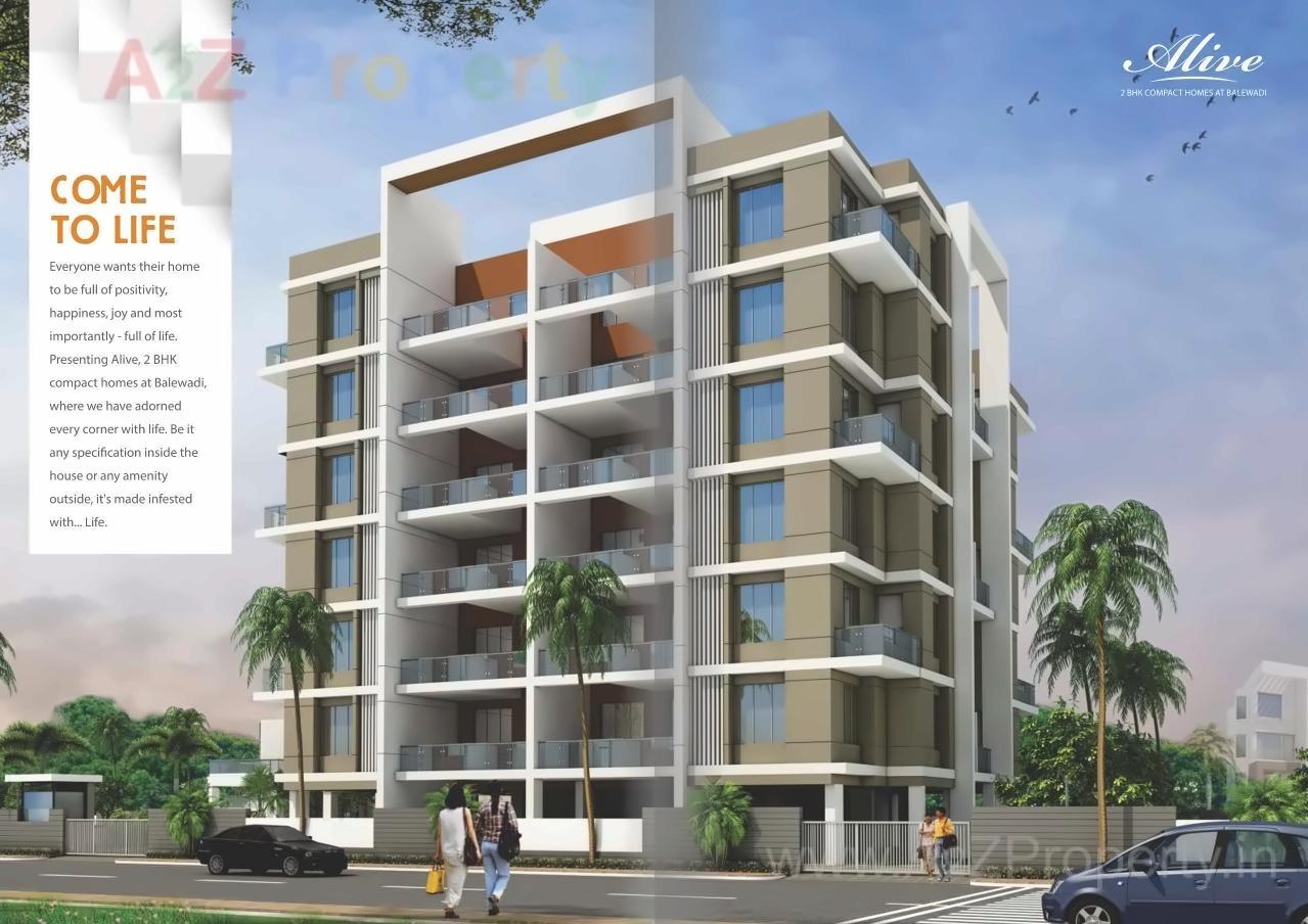 3D Elevation of real estate project Alive located at Pune-m-corp, Pune, Maharashtra