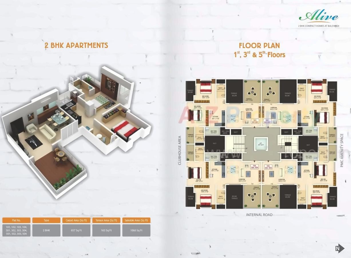 Layout of real estate project Alive located at Pune-m-corp, Pune, Maharashtra