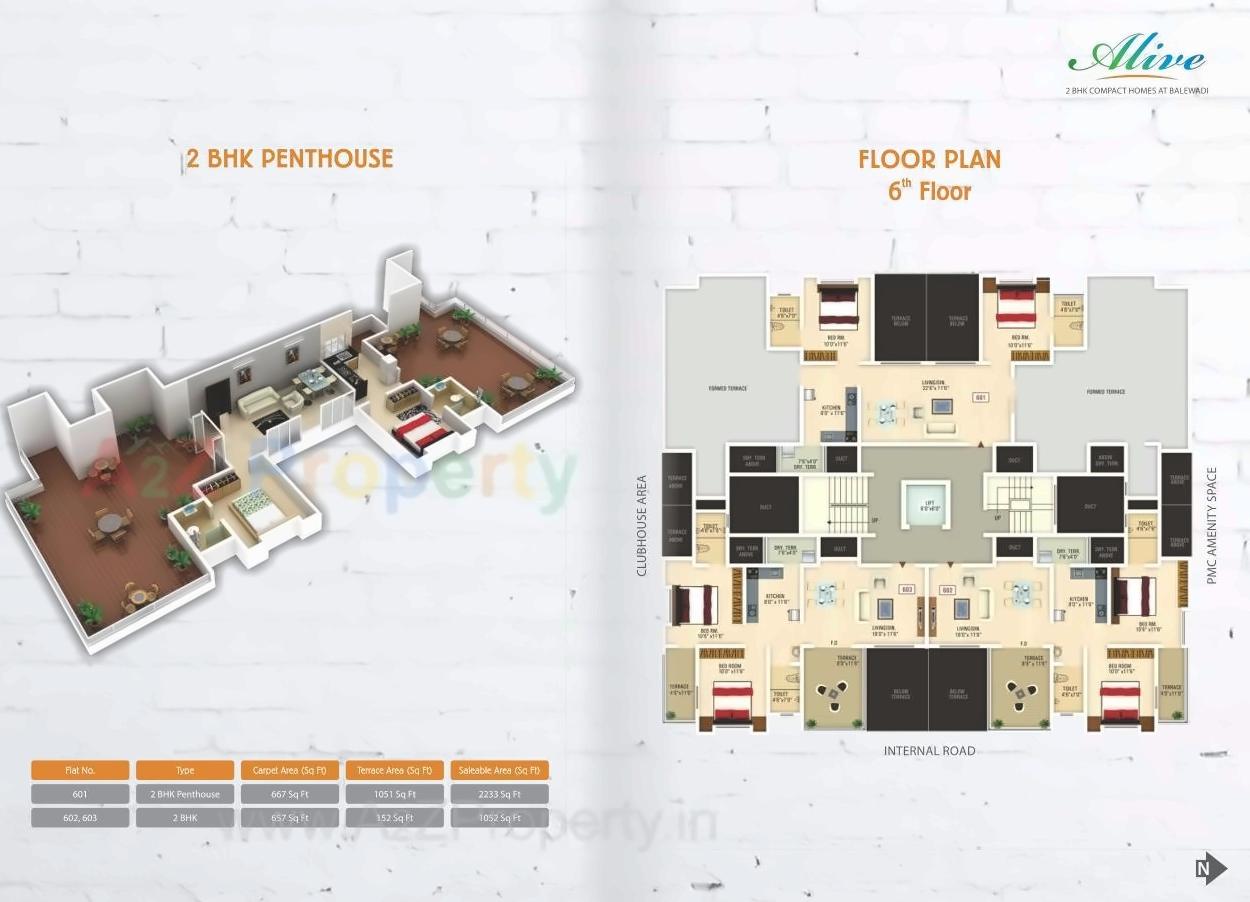 Layout of real estate project Alive located at Pune-m-corp, Pune, Maharashtra