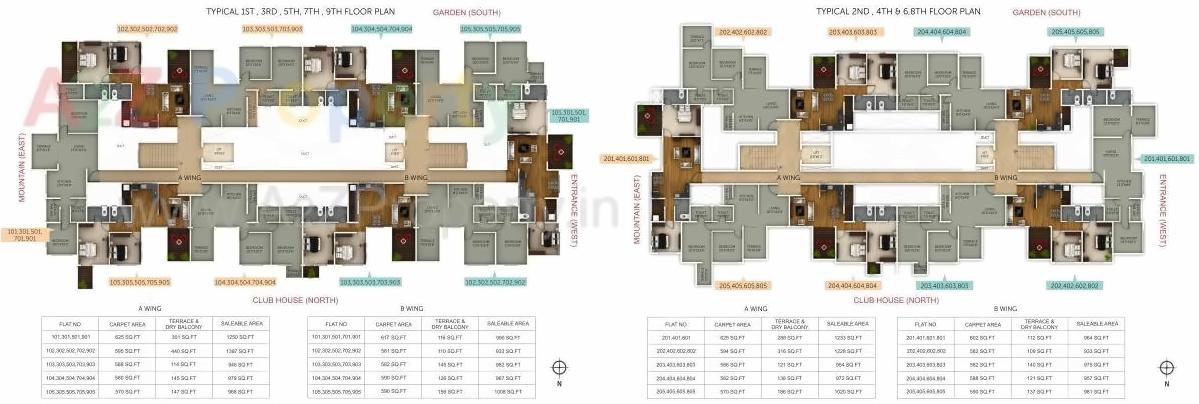 Layout of real estate project Allure located at Wagholi, Pune, Maharashtra