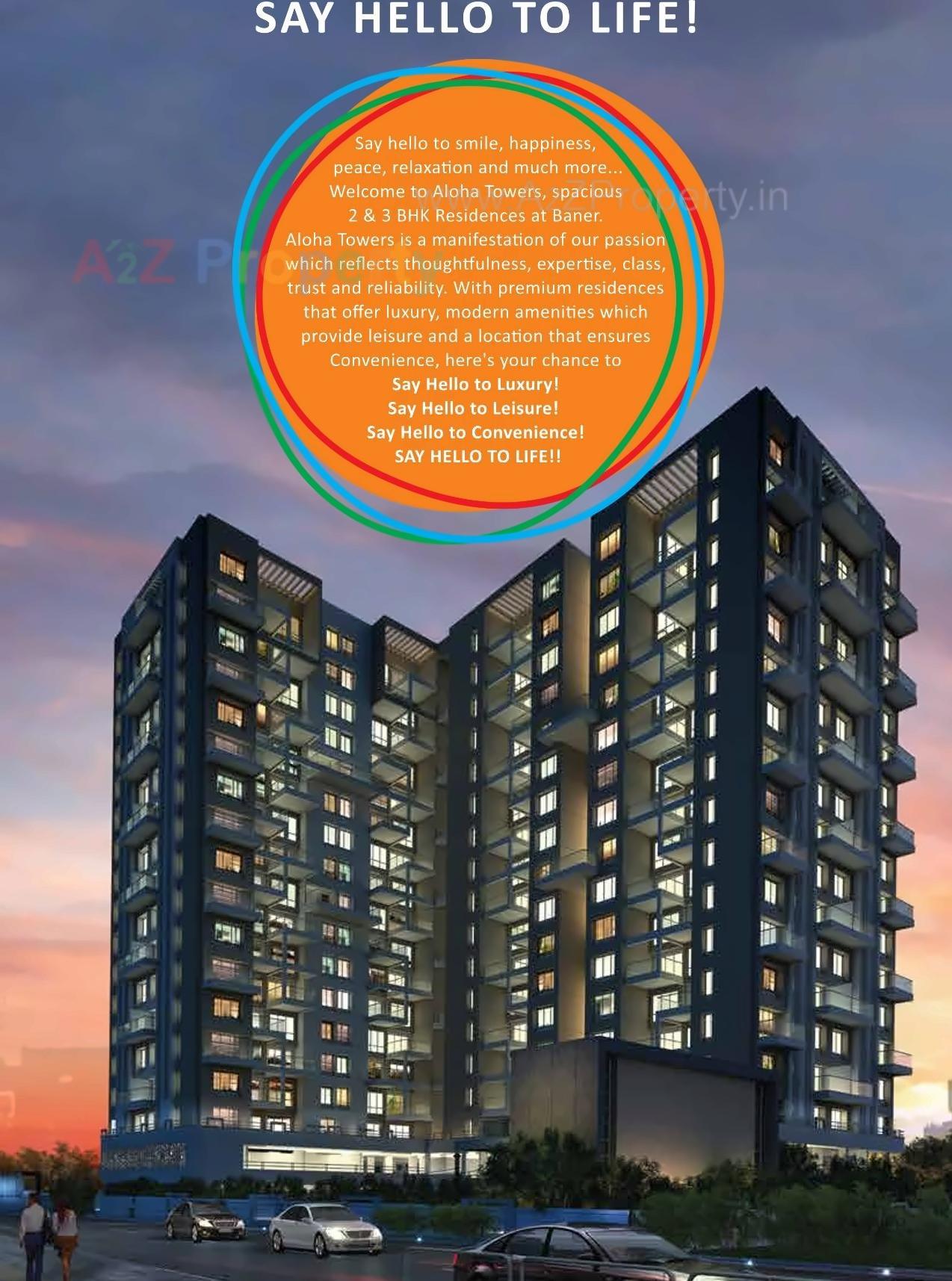 3D Elevation of real estate project Aloha Towers located at Baner, Pune, Maharashtra