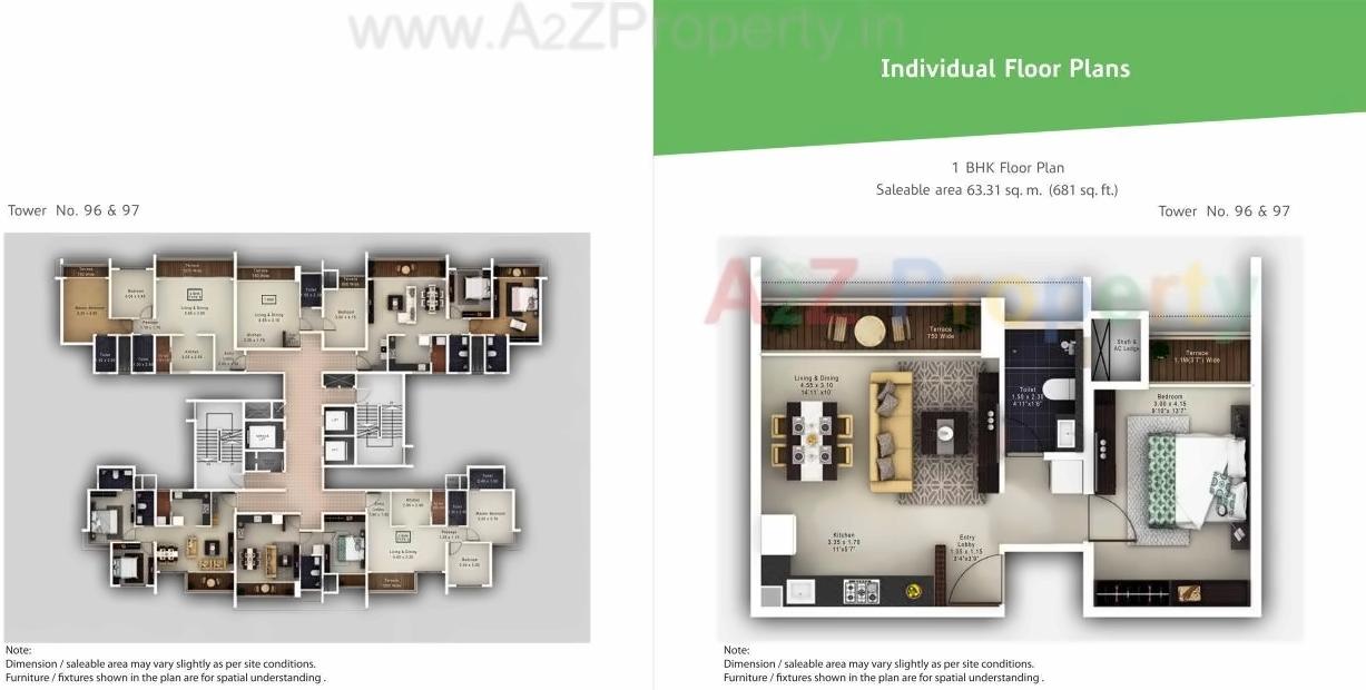 Layout of real estate project Amanora Neo Towers located at Hadapsar, Pune, Maharashtra