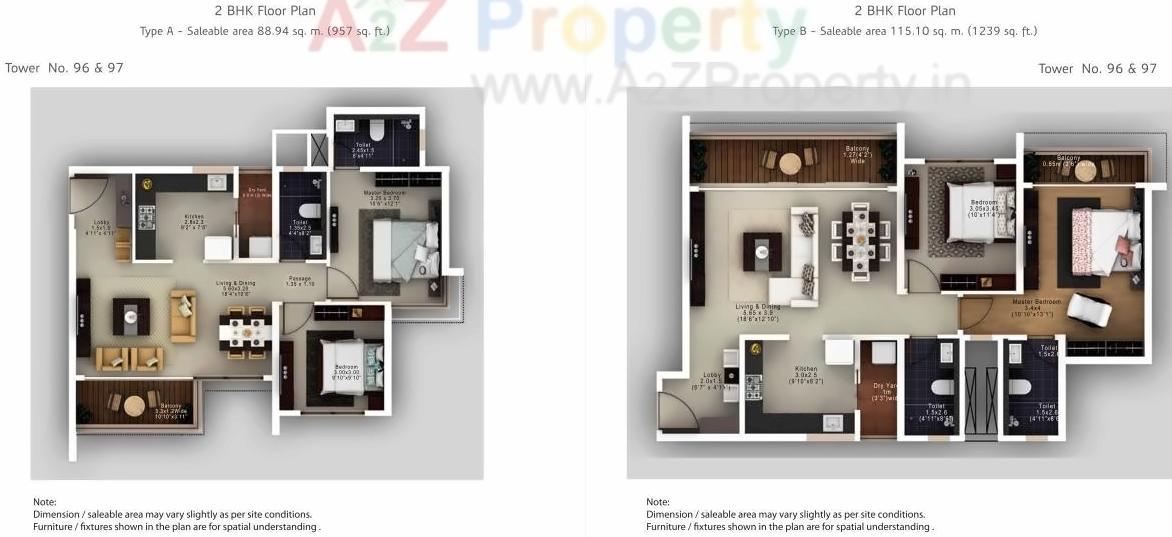 Layout of real estate project Amanora Neo Towers located at Hadapsar, Pune, Maharashtra