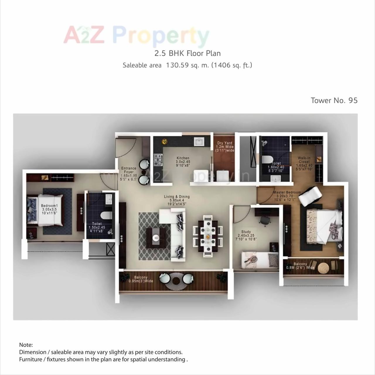 Layout of real estate project Amanora Neo Towers located at Hadapsar, Pune, Maharashtra
