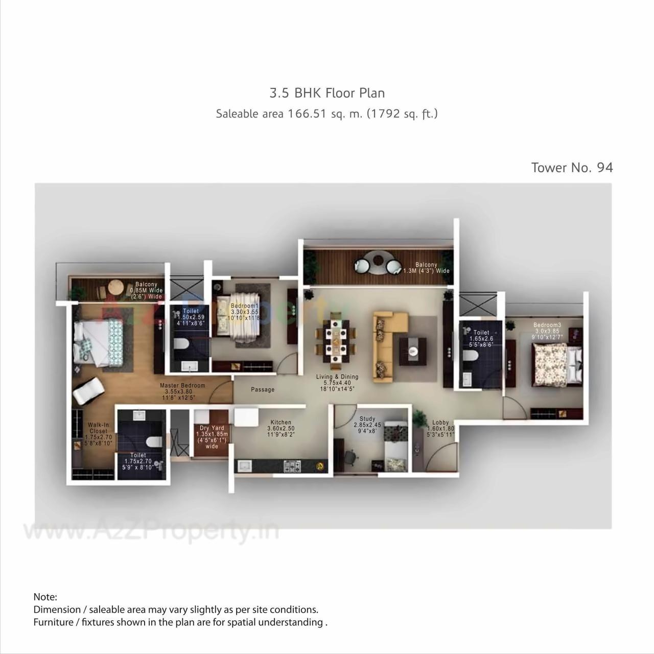 Layout of real estate project Amanora Neo Towers located at Hadapsar, Pune, Maharashtra