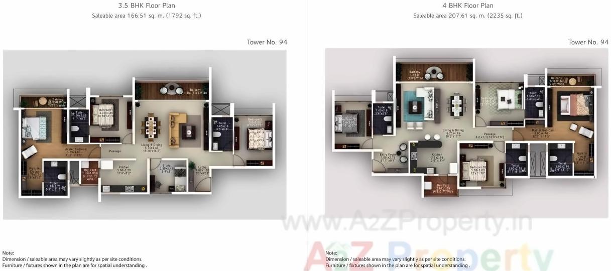 Layout of real estate project Amanora Neo Towers located at Hadapsar, Pune, Maharashtra