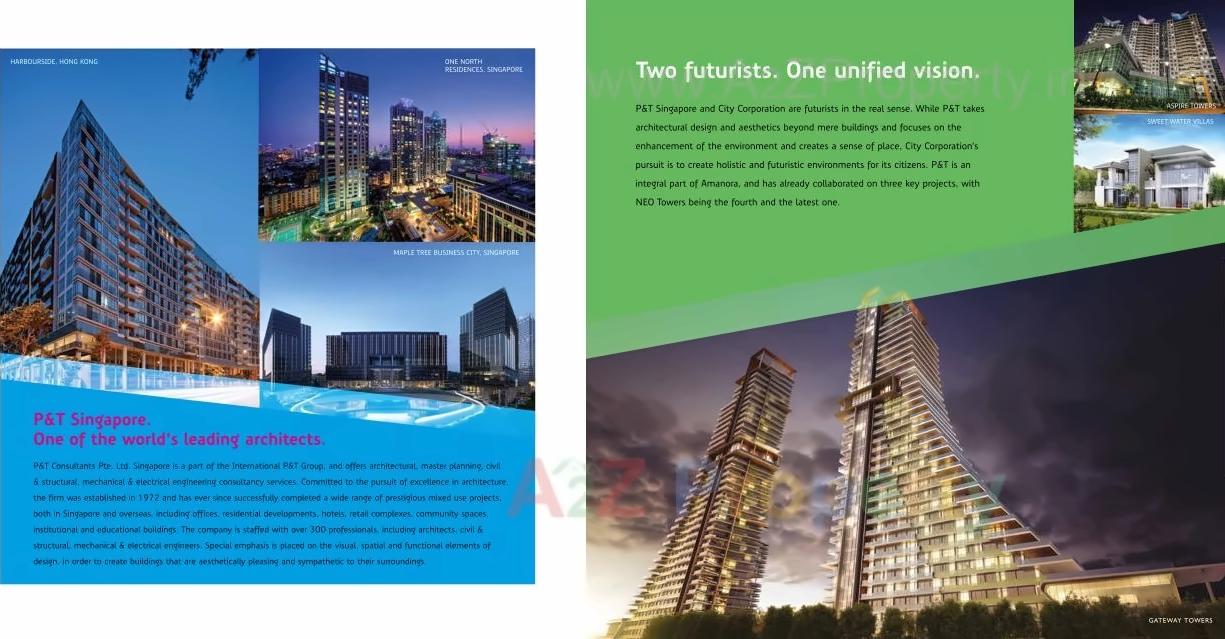 3D Elevation of real estate project Amanora Neo Towers located at Hadapsar, Pune, Maharashtra