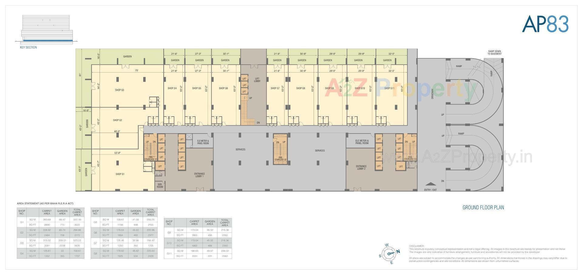 Layout of real estate project Amar Pristine located at Keshavnagarmundwa, Pune, Maharashtra