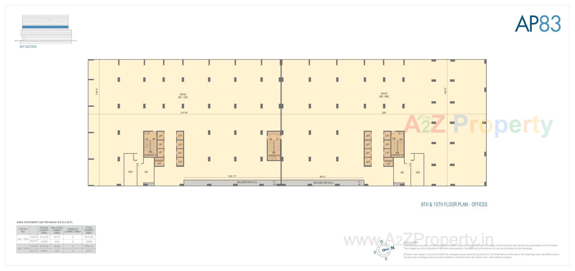Layout of real estate project Amar Pristine located at Keshavnagarmundwa, Pune, Maharashtra