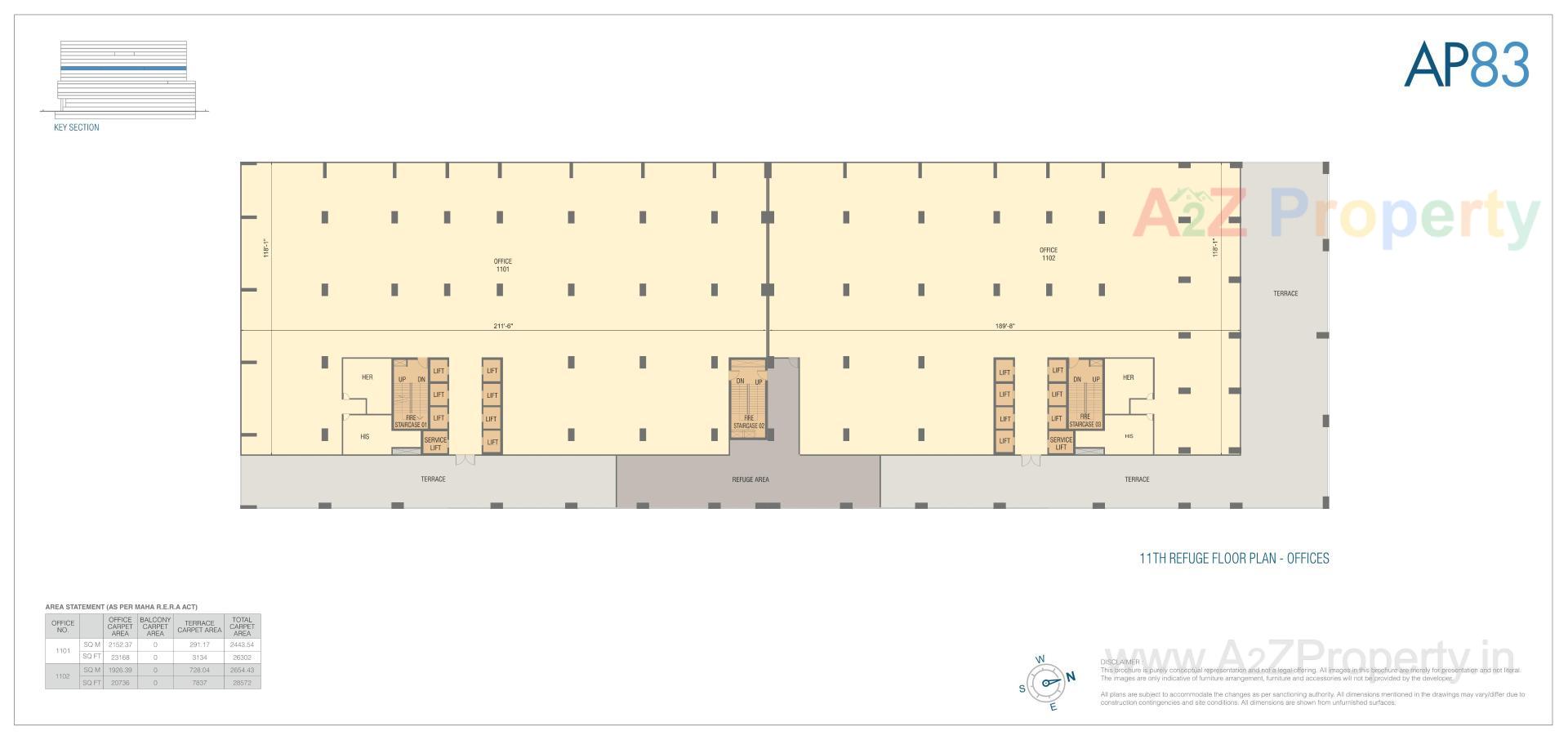 Layout of real estate project Amar Pristine located at Keshavnagarmundwa, Pune, Maharashtra
