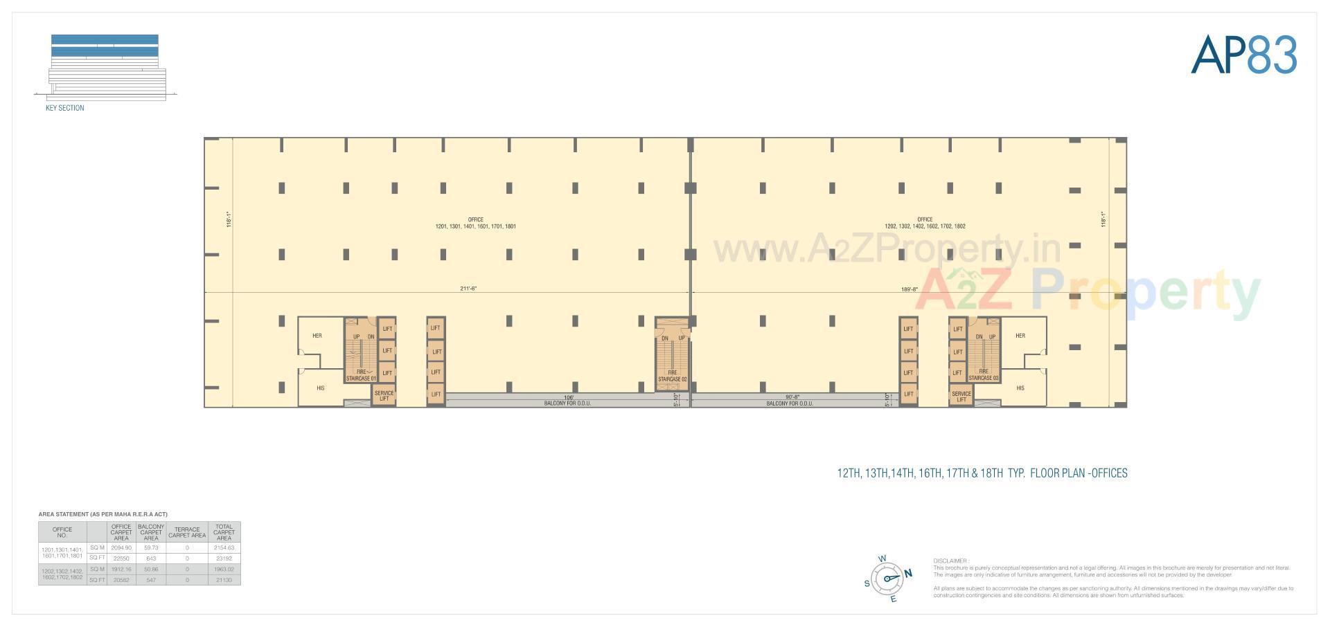 Layout of real estate project Amar Pristine located at Keshavnagarmundwa, Pune, Maharashtra