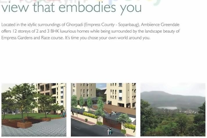 3D Elevation of real estate project Ambience Greendale located at Pune-m-corp, Pune, Maharashtra