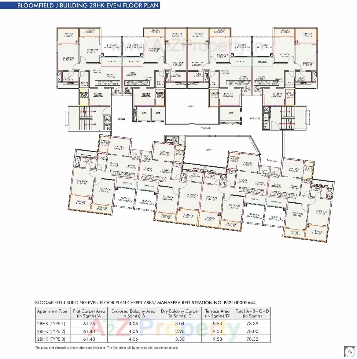 Layout of real estate project Amits Bloomfield   J K located at Ambegaon-bk, Pune, Maharashtra