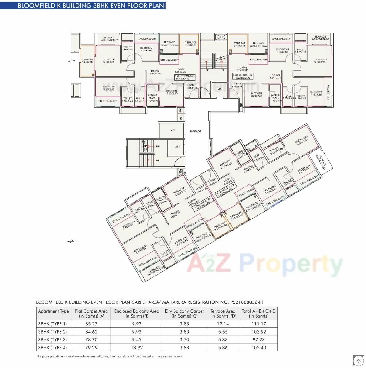 Layout of real estate project Amits Bloomfield   J K located at Ambegaon-bk, Pune, Maharashtra