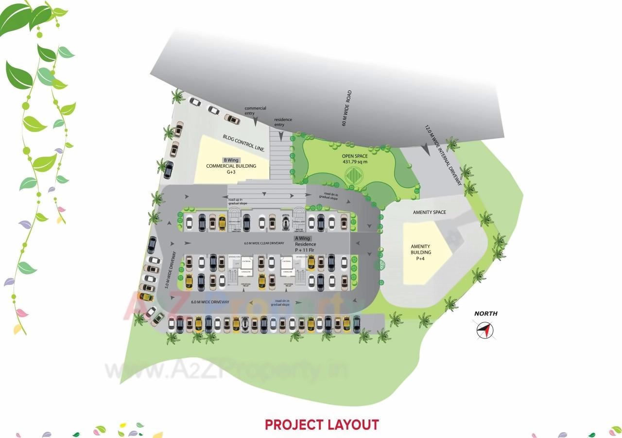 Layout of real estate project Amrutvel Greens located at Kirkatwadi, Pune, Maharashtra