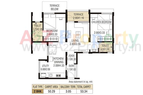 Ketkawale Floor Plan 1 of real estate project Anandgram Ketkawale located at Ketkawale, Pune, Maharashtra