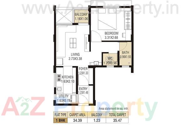 Ketkawale Floor Plan 2 of real estate project Anandgram Ketkawale located at Ketkawale, Pune, Maharashtra