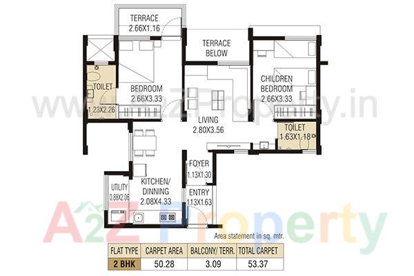 Ketkawale Floor Plan 4 of real estate project Anandgram Ketkawale located at Ketkawale, Pune, Maharashtra