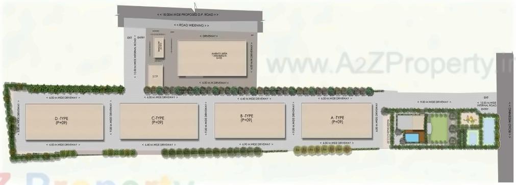 Layout of real estate project Anandtara Whitefield Residences located at Mundhawa, Pune, Maharashtra
