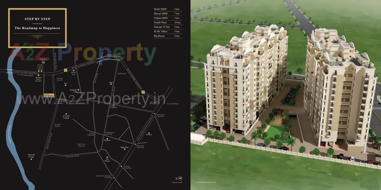 Layout of real estate project Anshulkosmas C located at Dehu-road-cb, Pune, Maharashtra