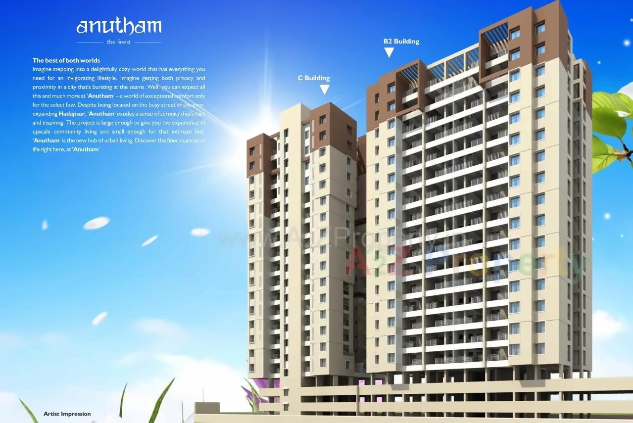 3D Elevation of real estate project Anutham located at Hadapsar, Pune, Maharashtra