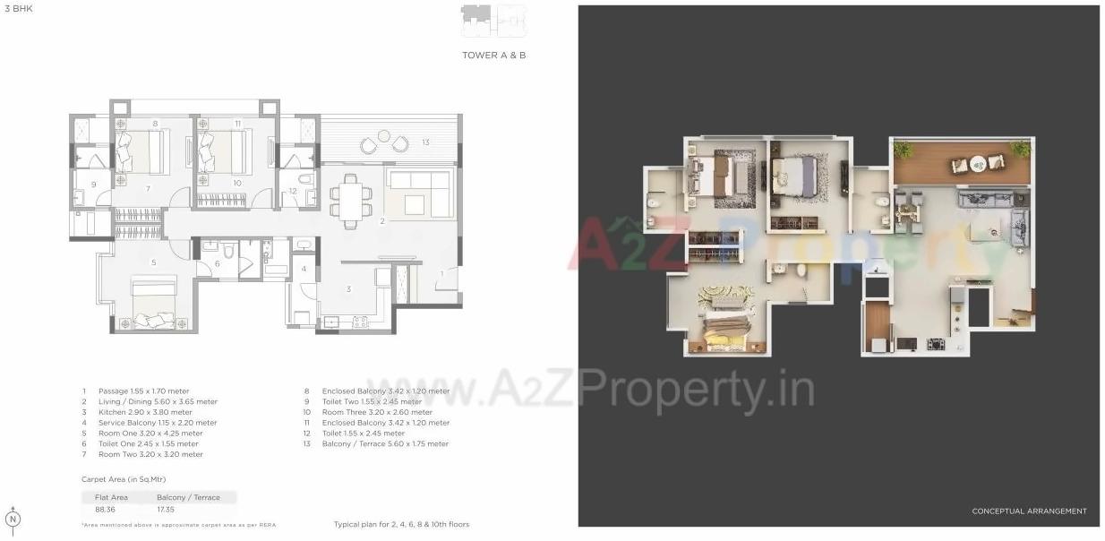 Layout of real estate project Apostrophe Next located at Wakad, Pune, Maharashtra
