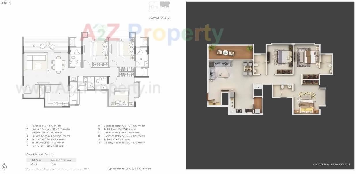 Layout of real estate project Apostrophe Next located at Wakad, Pune, Maharashtra