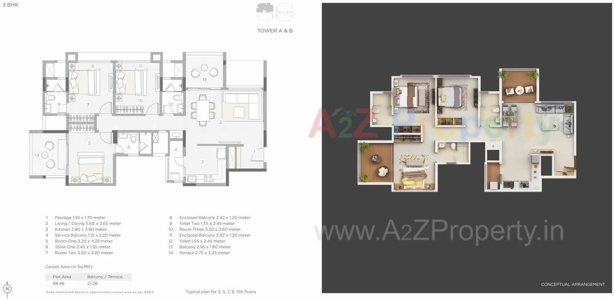 Layout of real estate project Apostrophe Next located at Wakad, Pune, Maharashtra