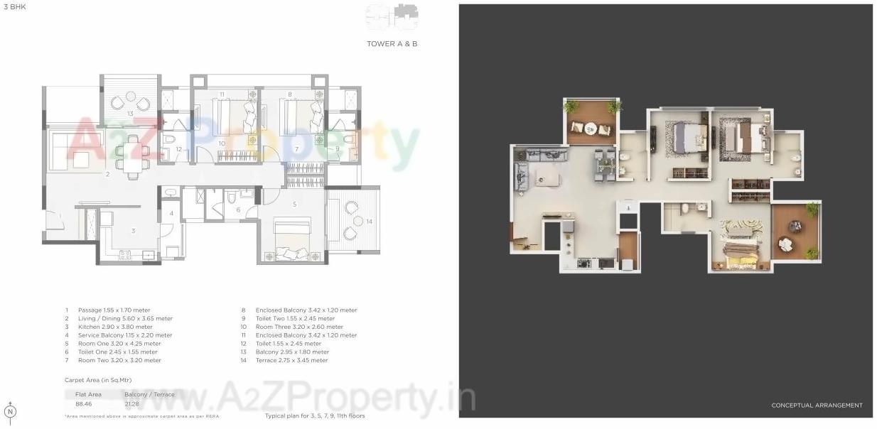 Layout of real estate project Apostrophe Next located at Wakad, Pune, Maharashtra